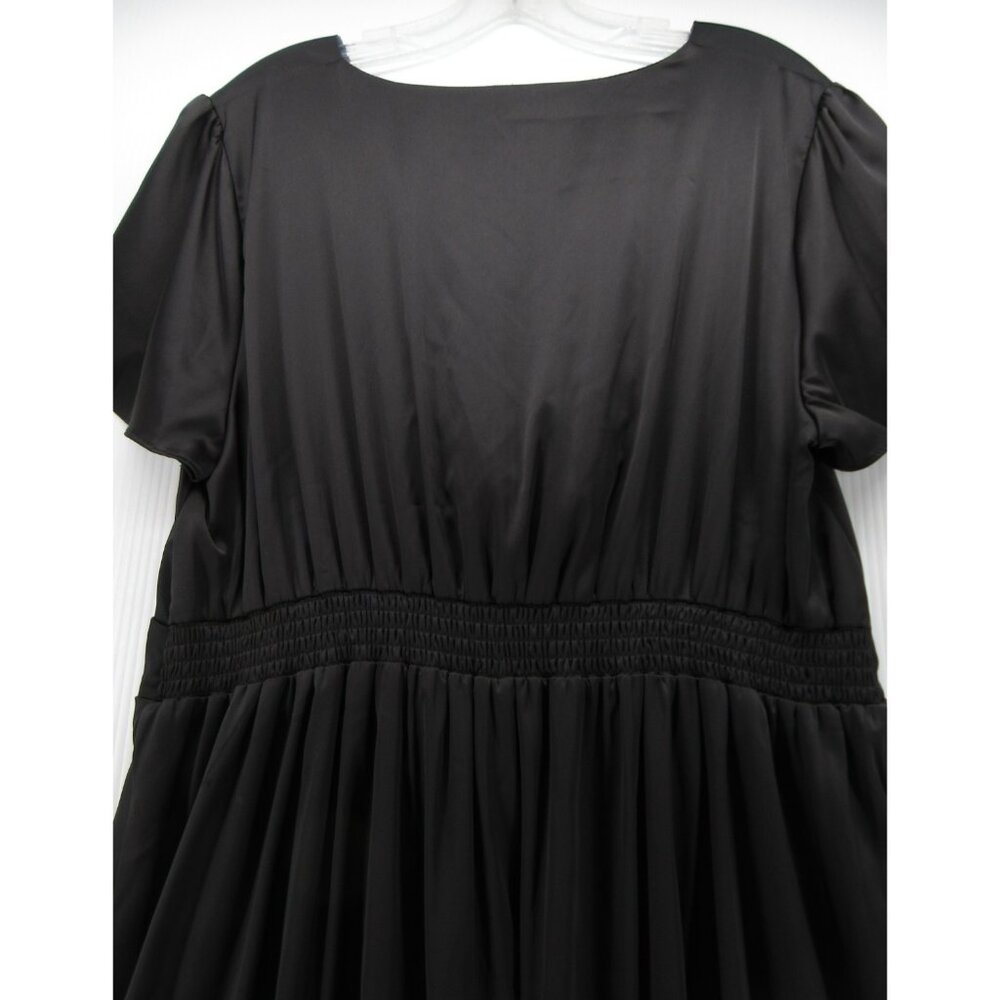 Black Tie-Front Women’s Dress - Picture 7 of 10